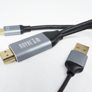 AnyBeam UP 專用數位影像轉換器-4K/2公尺/鐵灰質感噴砂鋁殼-HDMI轉TYPE C+供電